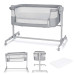 KINDERKRAFT Postýlka dětská polohovatelná Nestee Up2 Full Light Grey