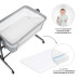 KINDERKRAFT Postýlka dětská polohovatelná Nestee Up2 Light Grey