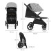 KINDERKRAFT Kočárek sportovní Mitzy Lunar Black Bizuu