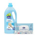 CHICCO Aviváž koncentrovaná Baby Sensitive Sladký pudr 1,5 l, 60 praní + vlhčené ubrousky 72 ks zdar