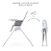 KINDERKRAFT Židlička jídelní Binci Light Grey