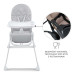 KINDERKRAFT Židlička jídelní Binci Light Grey