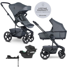 EASYWALKER SET Kočárek 4v1 Harvey⁵ Premium 2v1 Mineral Grey LITE RWS + CYBEX Aton B2 i-Size + základ