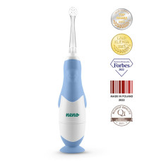 NENO Kartáček zubní Denti Blue elektronický pro děti 3–36 měsíců s LED světlem a 4 nástavci