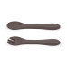 PETITE&MARS Příbor silikonový Take&Match Bitter Cocoa 6m+