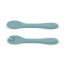 PETITE&MARS Příbor silikonový Take&Match Frosted Sky 6m+