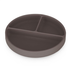 PETITE&MARS Talířek silikonový dělící kulatý Take&Match Bitter Cocoa 6m+