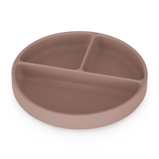 PETITE&MARS Talířek silikonový dělící kulatý Take&Match Velvet Latte 6m+
