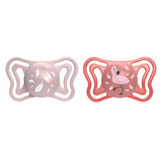 CHICCO Dudlíky Physio Light silikonové růžové 6-16m, 2 ks