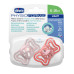 CHICCO Dudlíky Physio Light silikonové růžové 6-16m, 2 ks