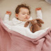 BABYONO Deka bavlněná s fleecovou podšívkou růžová 75x100cm BABYONO Deka bavlněná s fleecovou podšívkou růžová 75x100cm