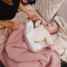 BABYONO Deka bavlněná s fleecovou podšívkou 75 x 100 cm růžová