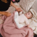 BABYONO Deka bavlněná s fleecovou podšívkou růžová 75x100cm BABYONO Deka bavlněná s fleecovou podšívkou růžová 75x100cm