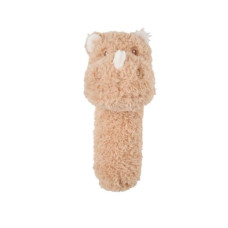 NATTOU Hračka plyšová chrastítko Teddy nosorožec 14 cm, 0m+