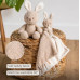 NATTOU Mazlíček plyšový Teddy zajíček 27 x 27 cm, 0m+