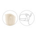 BABYONO Hrnek ergonomický s oušky 120 ml beige 6m+