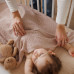 BABYONO Deka pletená bambusová Light Beige BABYONO Deka pletená bambusová Light Beige