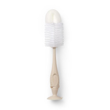 BABYONO Kartáč na lahve a savičky s přísavkou Beige