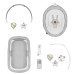 LIONELO Dětské lehátko Bella Set Grey Concrete, 0m+