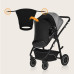 LIONELO Sluneční clona na kočárek Stroller Sun Cover Black Carbon