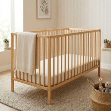 PETITE&MARS Postýlka dřevěná Nela Beech Wood 120x60 cm 