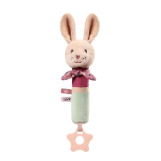 BABYONO Hračka pískací s kousátkem Rabbit Karo 3m+