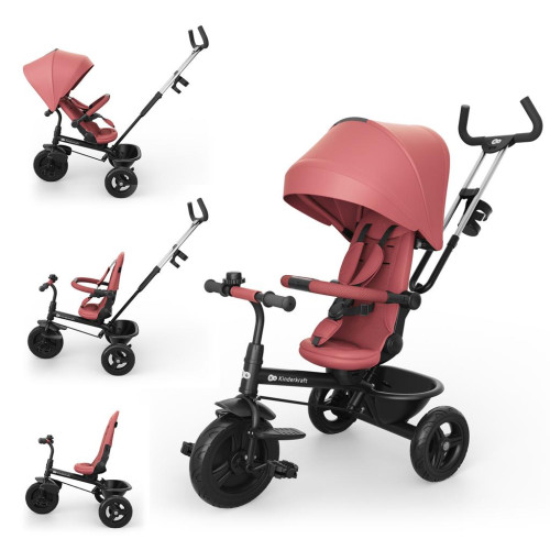 KINDERKRAFT Tříkolka Aston 2 Plus Pink, 9m+ KINDERKRAFT Tříkolka Aston 2 Plus Pink, 9m+