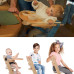 KINDERKRAFT Židlička jídelní Enock Nordic Breeze s polštářem