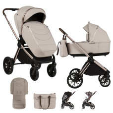 ADAMEX Kočárek kombinovaný Bianco 9 Champagne Beige