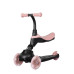 QPLAY Koloběžka / odrážedlo Sema Evo s LED světly Coral Pink, věk 1 - 6 let, do 50 kg