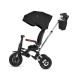QPLAY Tříkolka Nova Deluxe 5v1 Black, 10-72 měsíců