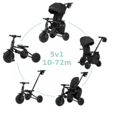 QPLAY Tříkolka Nova Max 5v1 Black, 10-72 měsíců
