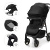 KINDERKRAFT Kočárek sportovní Trig 3 Tray Onyx Black