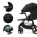 KINDERKRAFT Kočárek sportovní Trig 3 Tray Onyx Black
