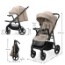KINDERKRAFT Kočárek sportovní Trig 3 Tray Stone Beige