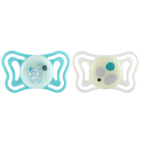 CHICCO Dudlíky Physioforma Light silikonové ortodontické neutral 6-16m, 2 ks CHICCO Dudlíky Physioforma Light silikonové ortodontické neutral 6-16m, 2 ks