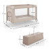 KINDERKRAFT Postýlka cestovní Leody Up Beige KINDERKRAFT Postýlka cestovní Leody Up Beige