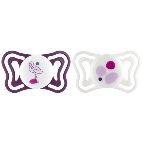 CHICCO Dudlíky Physioforma Light silikonové ortodontické růžové 16-36m, 2 ks CHICCO Dudlíky Physioforma Light silikonové ortodontické růžové 16-36m, 2 ks