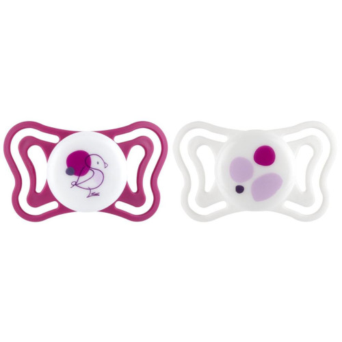 CHICCO Dudlíky Physioforma Light silikonové ortodontické růžové 6-16m, 2 ks CHICCO Dudlíky Physioforma Light silikonové ortodontické růžové 6-16m, 2 ks