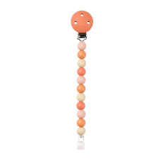 NATTOU Klip na dudlík silikonový clay/white bez BPA Beige/Terracotta