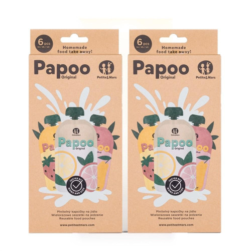 PETITE&MARS Kapsička na jídlo Papoo Original 1+1 ZDARMA PETITE&MARS Kapsička na jídlo Papoo Original 1+1 ZDARMA