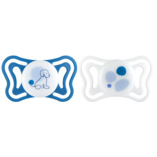 CHICCO Dudlíky Physioforma Light silikonové ortodontické modré 6-16m, 2 ks