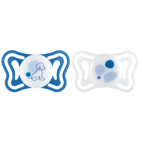 CHICCO Dudlíky Physioforma Light silikonové ortodontické modré 6-16m, 2 ks CHICCO Dudlíky Physioforma Light silikonové ortodontické modré 6-16m, 2 ks