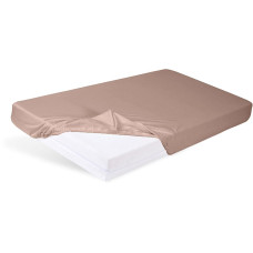 BABYMATEX Prostěradlo napínací Jersey 60x120cm světle hnědé