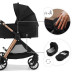 KINDERKRAFT Kočárek kombinovaný Vesto 2 3v1 Black
