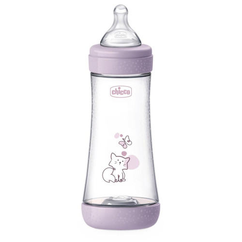 CHICCO Láhev kojenecká antikoliková Perfect5 300 ml dívka rychlý průtok 4m+ CHICCO Láhev kojenecká antikoliková Perfect5 300 ml dívka rychlý průtok 4m+