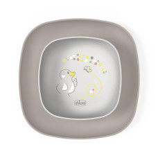 CHICCO Set jídelní - miska a talíř grey 12m+