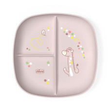 CHICCO Talíř dělený pink 12m+