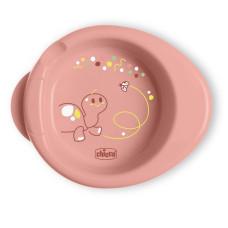 CHICCO Talíř protiskluzový udržující teplé jídlo pink 6m+