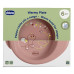 CHICCO Talíř protiskluzový udržující teplé jídlo pink 6m+